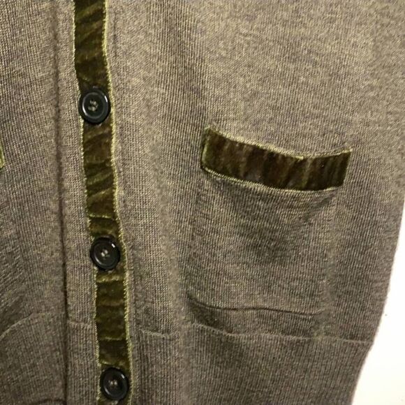 J. Crew Harlow Cardigan with Velvet Trim - Picture 5 of 6